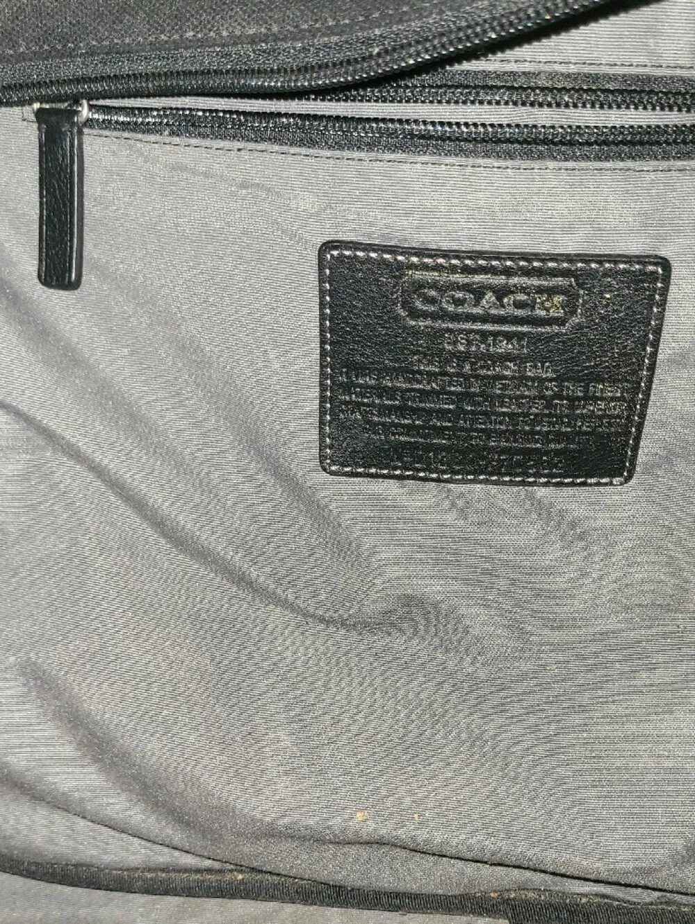 Coach Black Canvas Duffel Bag with Contrast Trim